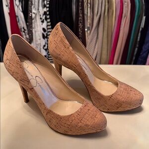 Jessica Simpson Cork Textured Heels